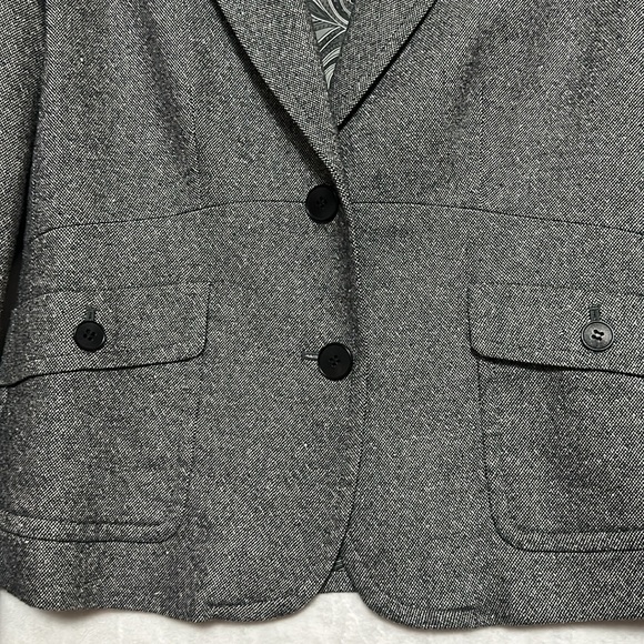 Talbots Women’s Wool Blend Gray Blazer Size 6P - Picture 3 of 8